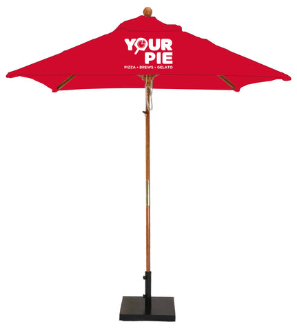 PATIO UMBRELLA PRINTED WITH LOGO-NOT STOCKED - 6.5' WIDE