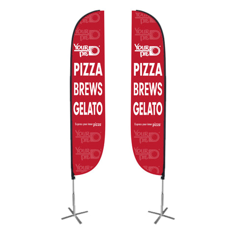 DOUBLE SIDED 12 FOOT FEATHER BANNER X STAND-NOT STOCKED