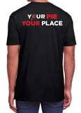 STAFF TEE NOW WITH NEW YOUR PIE LOGO FRONT AND TAGLINE BACK-STOCKED