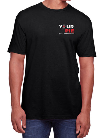STAFF TEE NOW WITH NEW YOUR PIE LOGO FRONT AND TAGLINE BACK-STOCKED